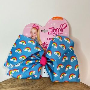 Jojo Siwa Blue Rainbow Large Hair Bow
